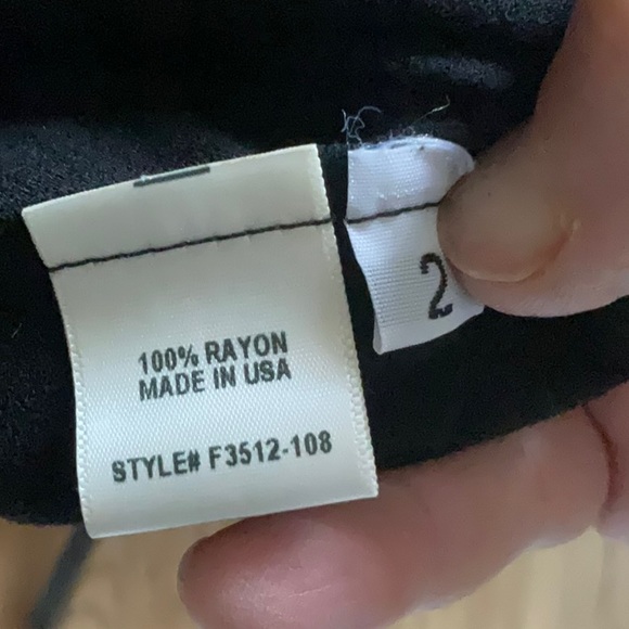 NWOT Beautiful Black Rayon Dress By Félicité. Size 2. - Picture 8 of 13